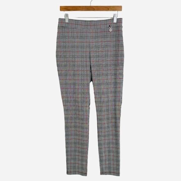 Tommy Hilfiger Women Cropped Plaid Pant 8 High Rise Preppy Academia Old Money - Picture 1 of 8